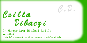 csilla dibaczi business card